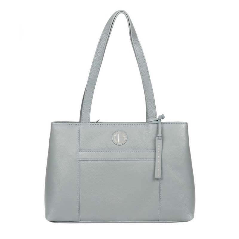 'Mist' Cashmere Blue Leather Handbag