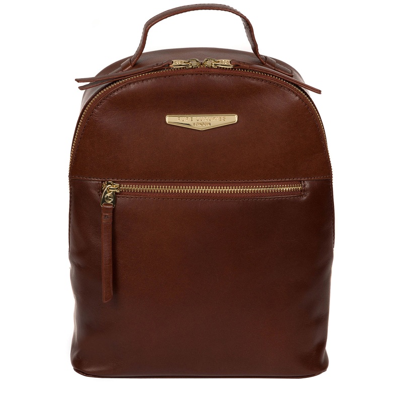 'Natala' Italian Tan Vegetable-Tanned Leather Backpack