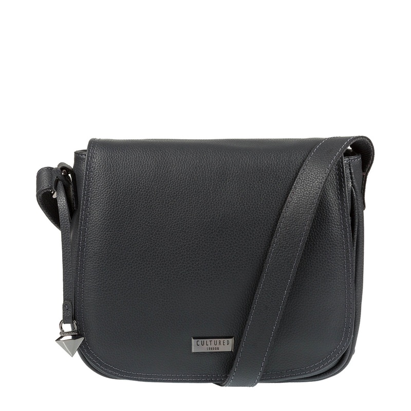 'Pollencia' Navy Leather Bag