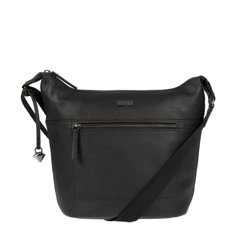 'Portinax' Black Leather Bag