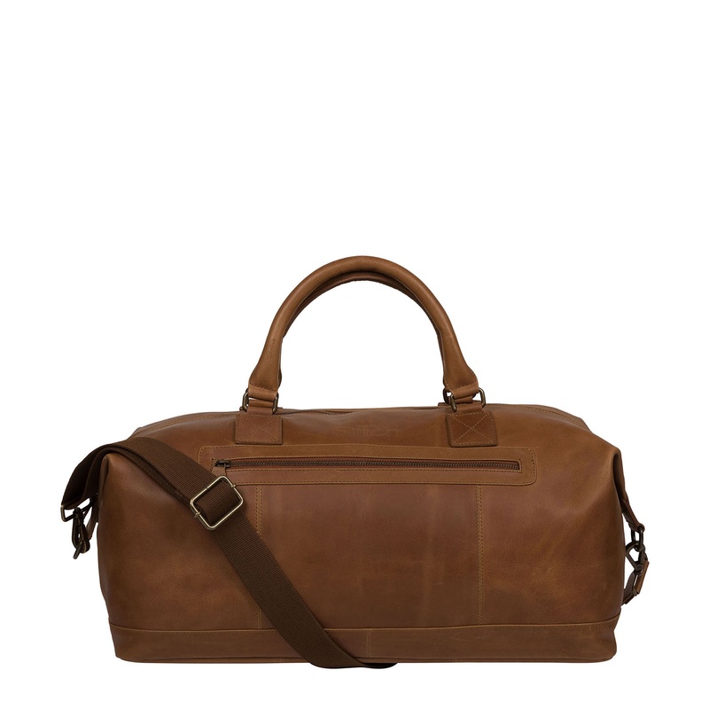 'Shuttle' Tobacco Leather Holdall
