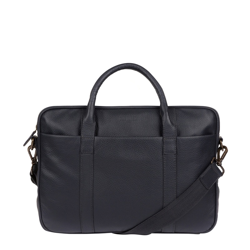 'Assignment' Navy Leather Workbag