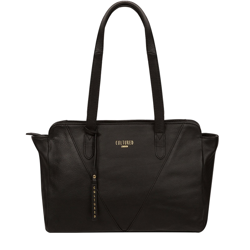 'Astoria' Black Leather Shoulder Bag