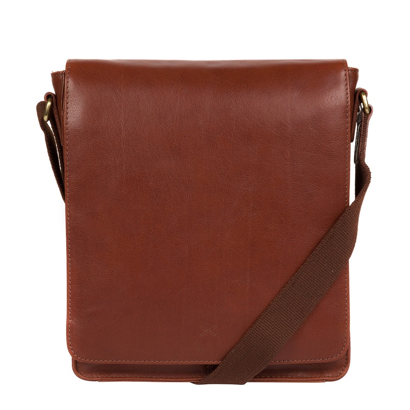 'Brampton' Treacle Leather Tablet Bag