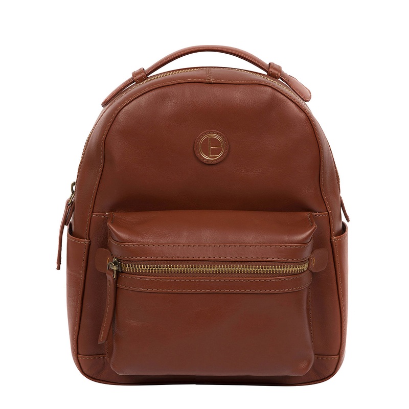'Colchester' Vintage Cognac Leather Backpack