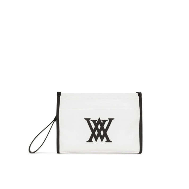 Edge Logo Clutch - Ivory