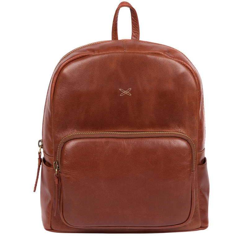 'Greer' Whiskey Leather Backpack