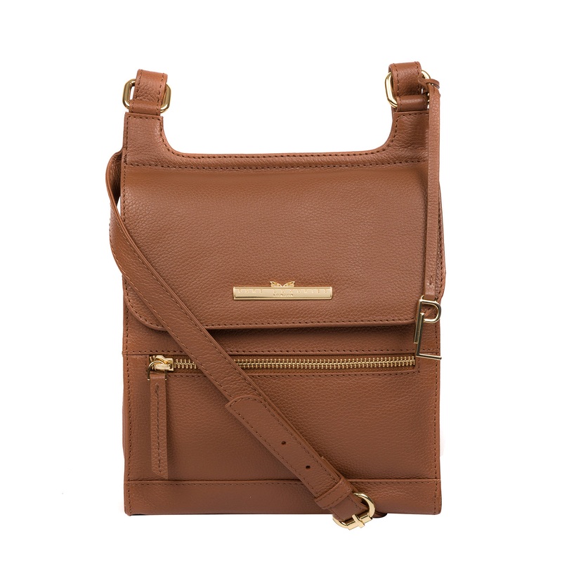 'Kempston' Tan Leather Cross Body Bag
