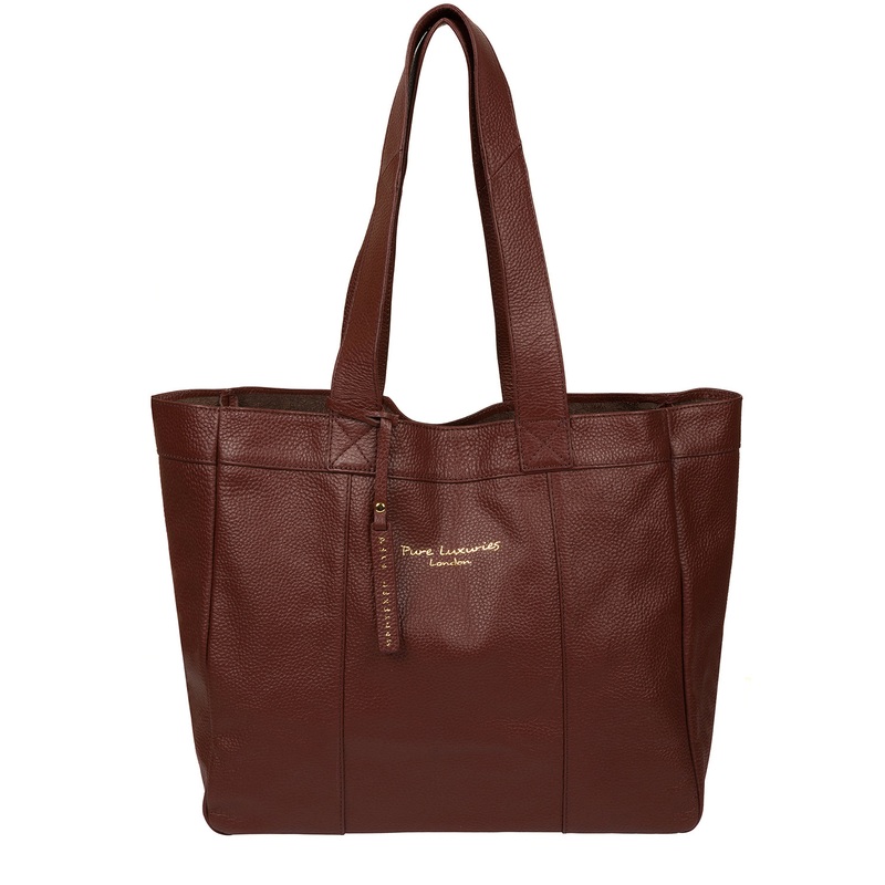 'Melissa' Cognac Leather Tote Bag