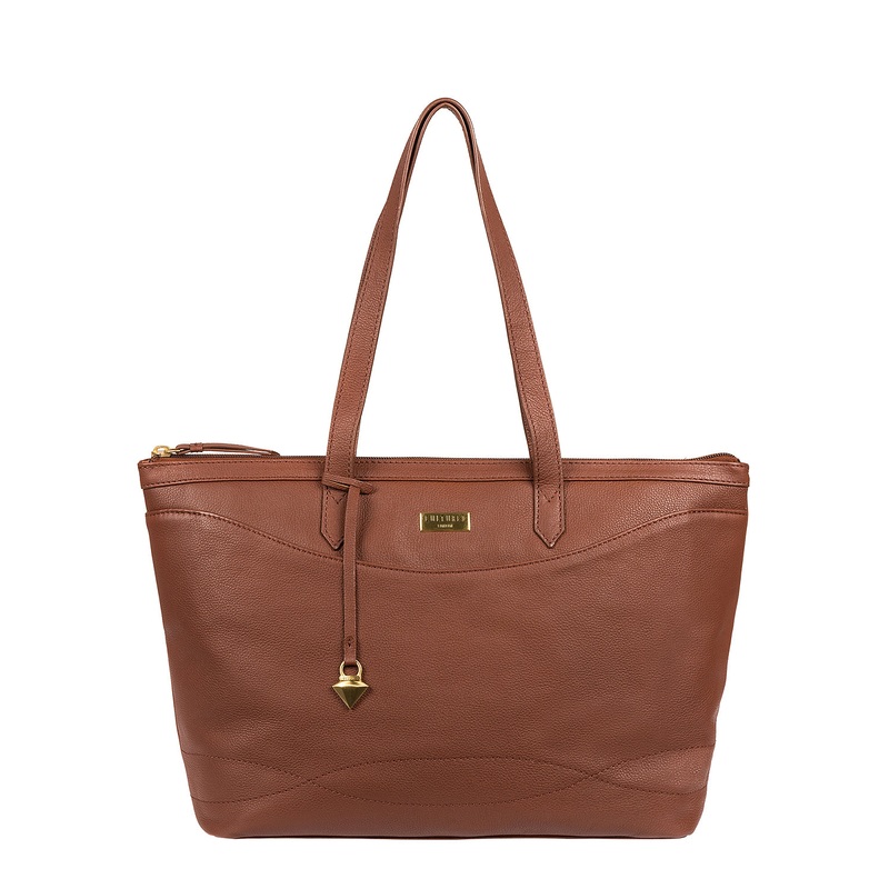 'Oriel' Soft Brown Leather Tote Bag