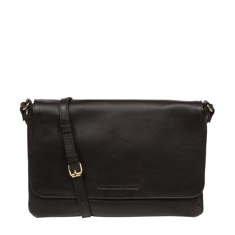 'Ruby' Black Nappa Leather Cross Body Bag