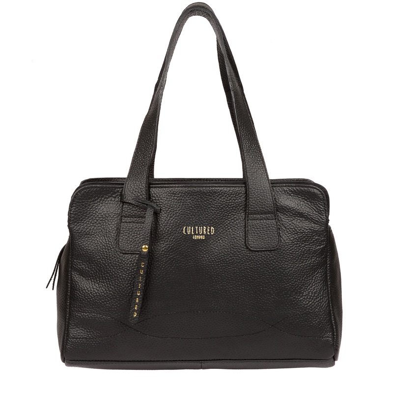 'Sabrina' Black Leather Handbag