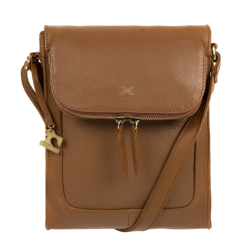 'Sophia' Dark Tan Cross Body Bag
