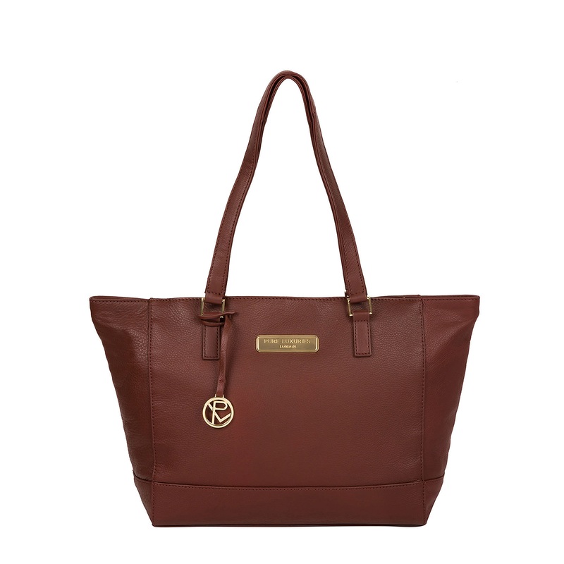 'Sophie' Chestnut Leather Tote Bag