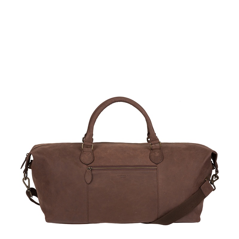'Storey' Vintage Brown Leather Holdall
