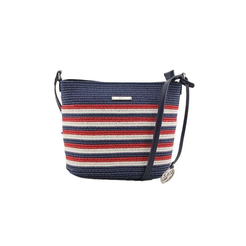 Striped Straw Bag