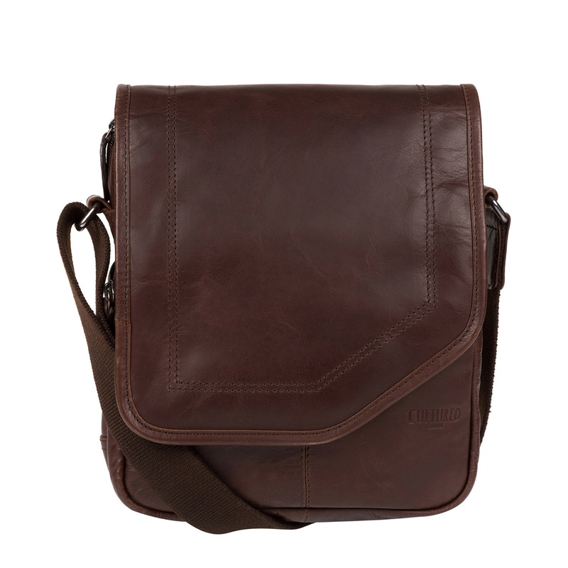 'Trip' Dark Brown Small Leather Despatch Bag