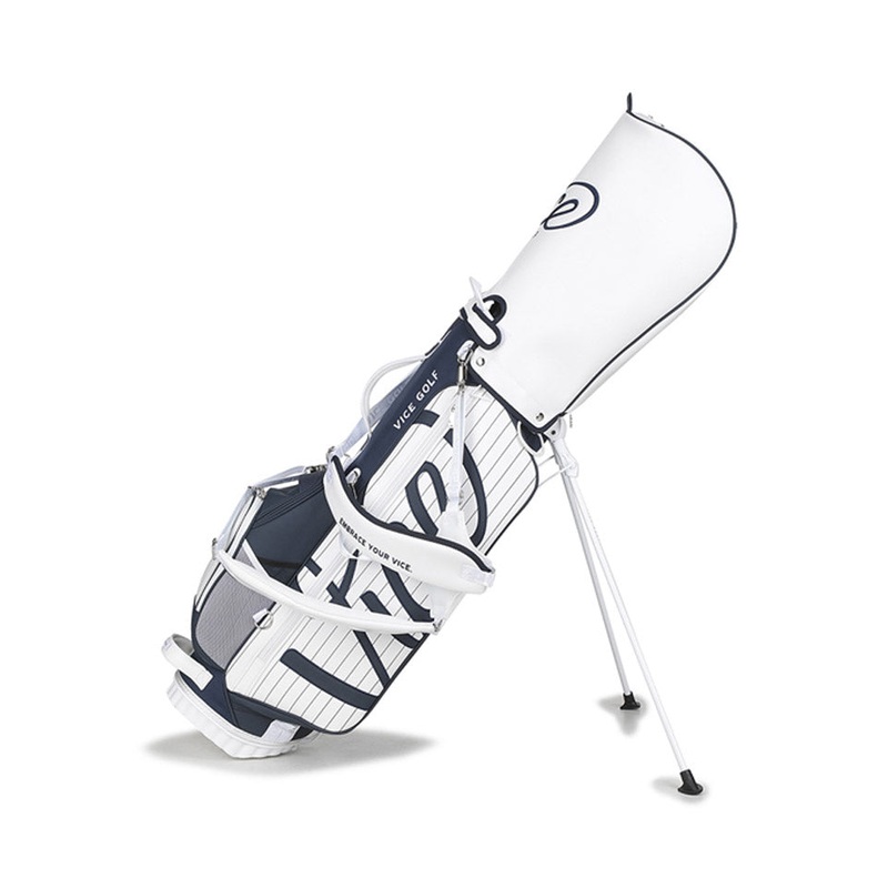 Vice Golf Atelier Pinstripe Stand Bag - White