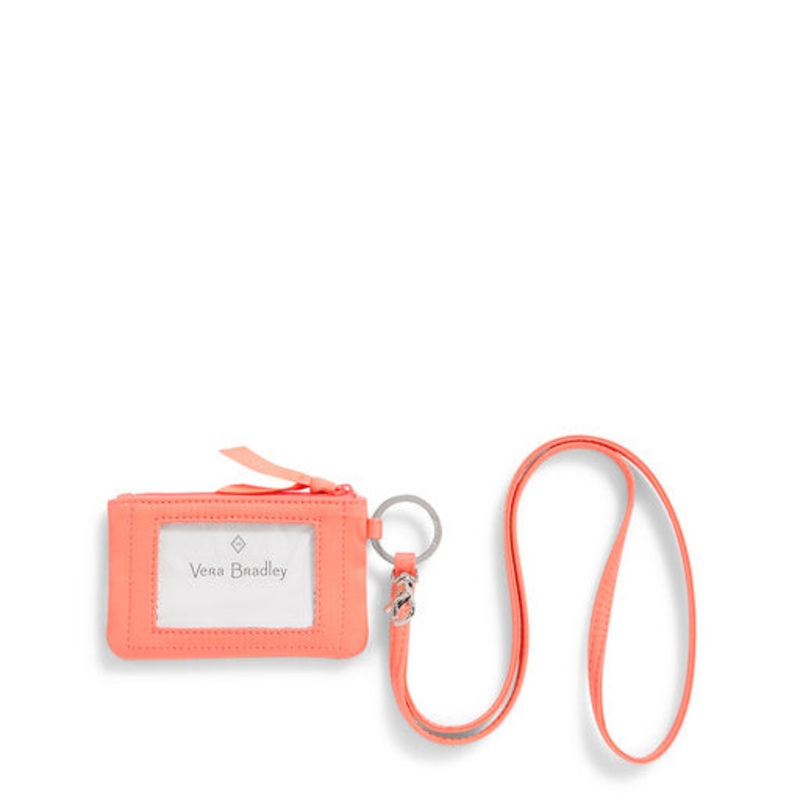 Zip ID Lanyard - Desert Flower Pink