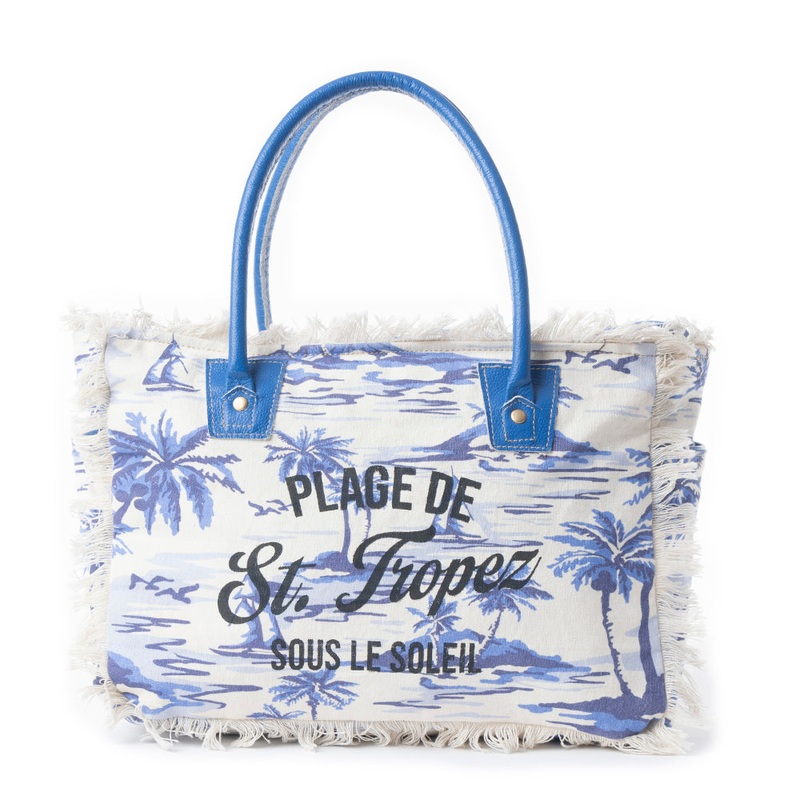 Saint Tropez Tote Bag In Blue & White