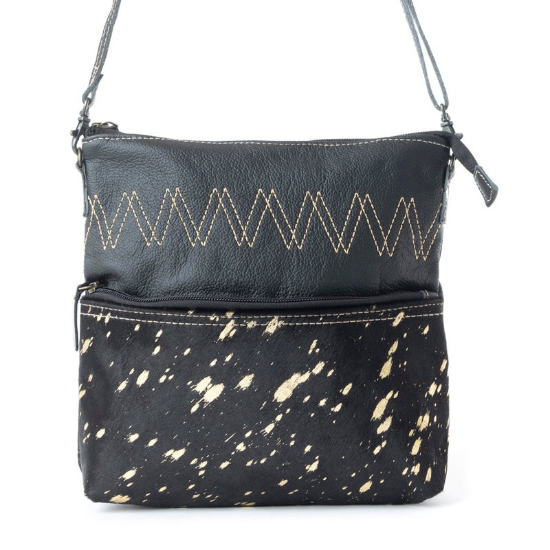 COMPOSE LEATHER AND HAIRON BAG