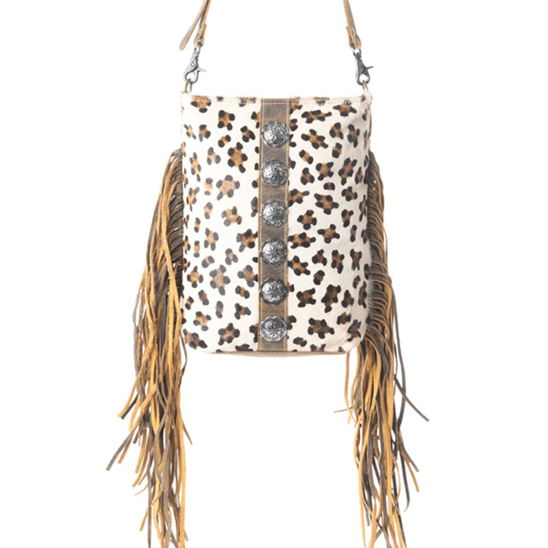 Ornamental  Leather & Hairon Bag