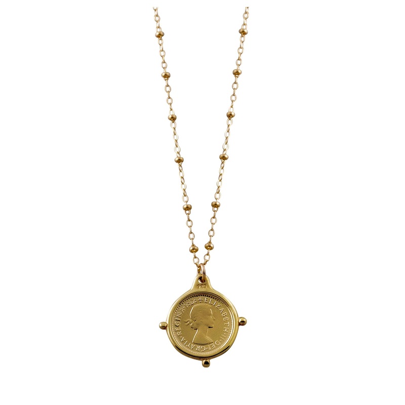 Von Treskow Rosario Necklace w/ Threepence - Gold