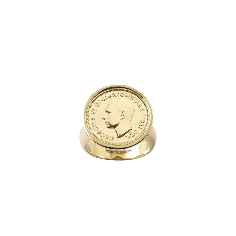 Von Treskow Yg Plated Authentic Australian Threepence Coin Ring