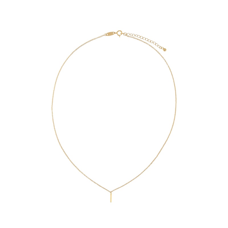 Elly Lou Timeless Initial Necklace - I- Gold