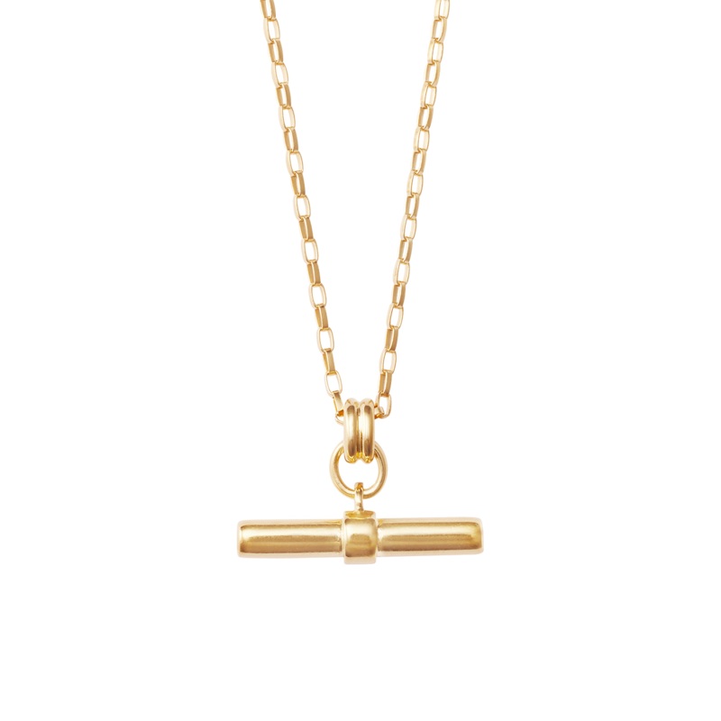 Kirstin Ash Roam T-Bar Necklace - Gold
