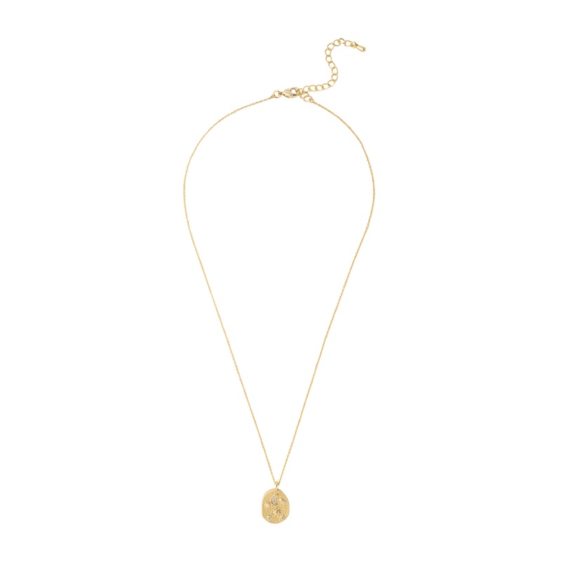 Mocha Celeste Pendant Necklace - Light Gold