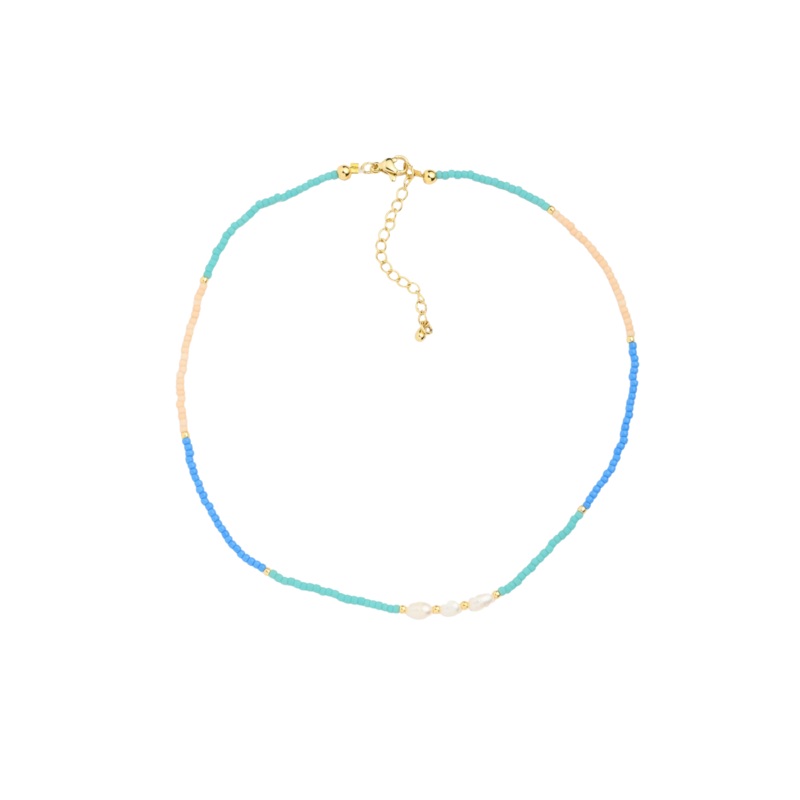 Mocha Reborn Love Of Colour Necklace - Multi Turquoise