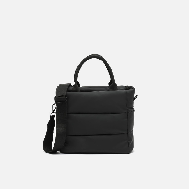 Poof bolso tote acolchado de nylon con asa bandolera