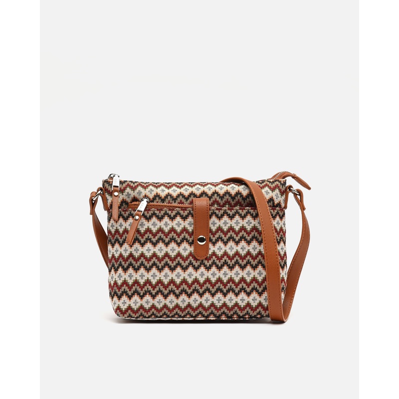 Penji bolso bandolera pequeo con estampado jacquard y neceser pequeo
