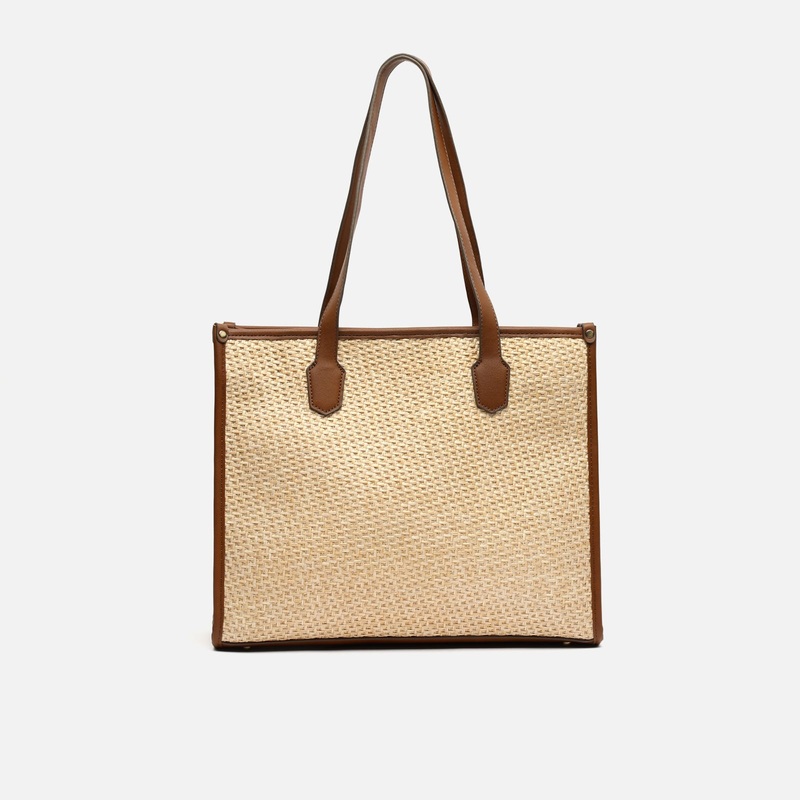 Segus bolso shopper grande efecto rafia