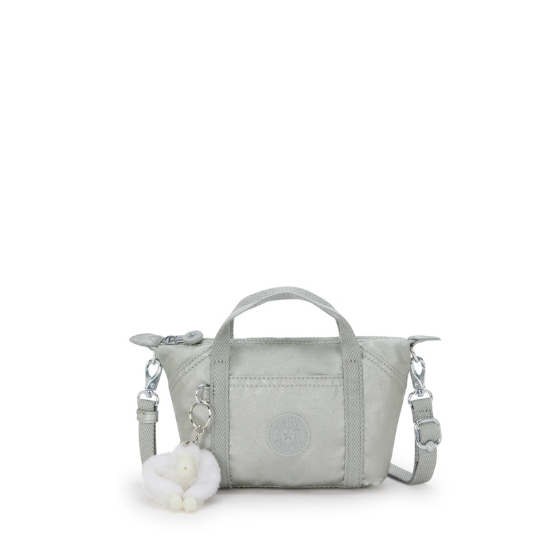 Art Compact Metallic Crossbody Bag