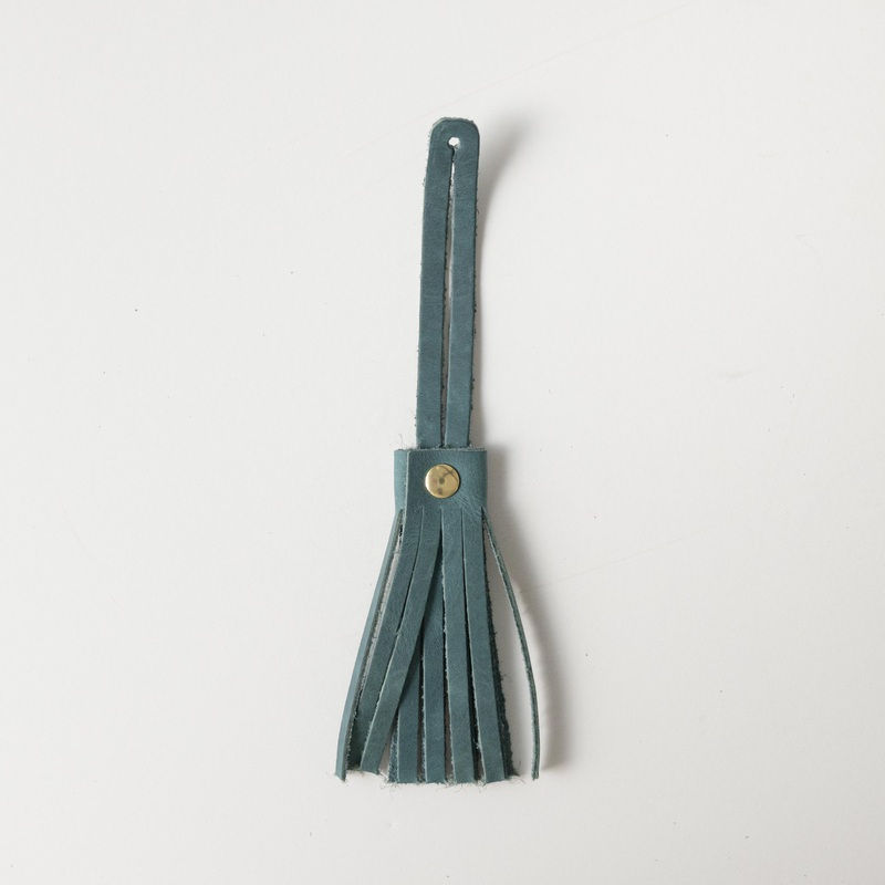 Atlantic Blue Leather Tassel