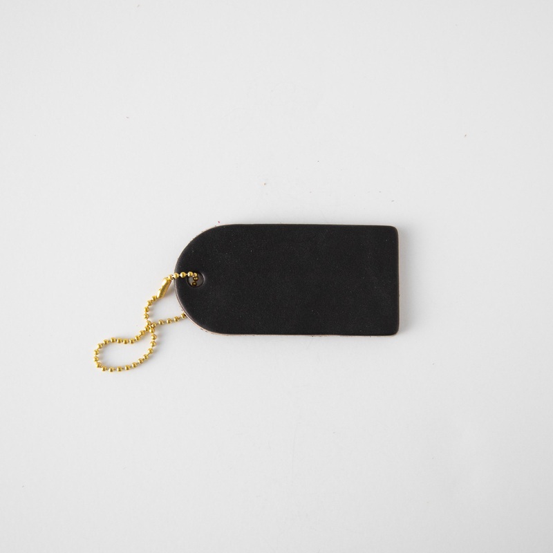 Black Mini Leather Tag