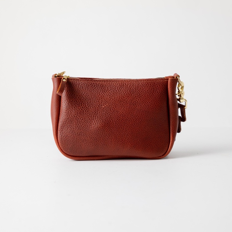 Dark Tan Bulldog Mini Crossbody Bag