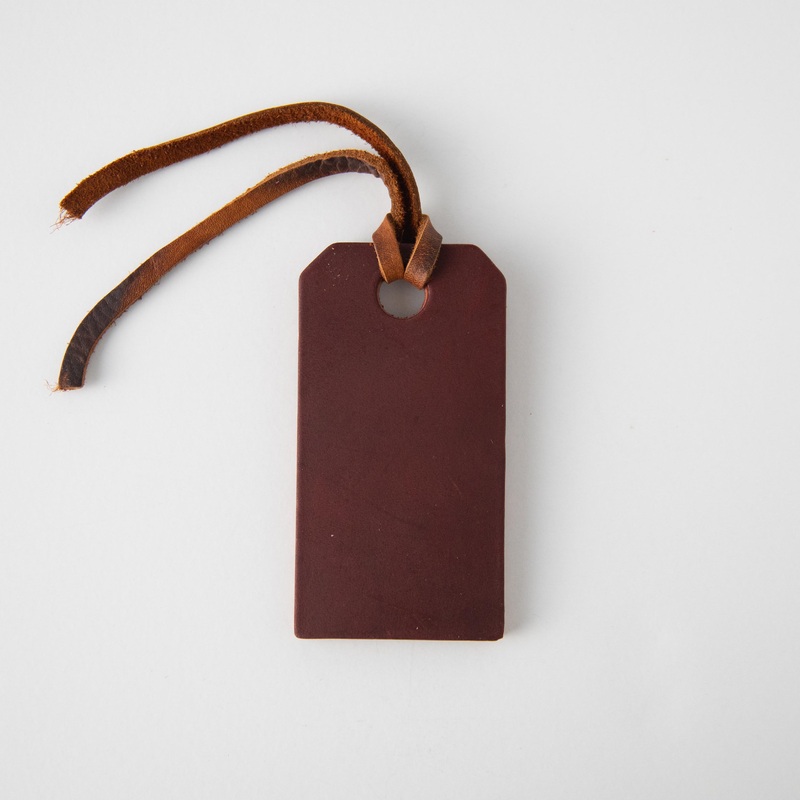 Oxblood Leather Tag