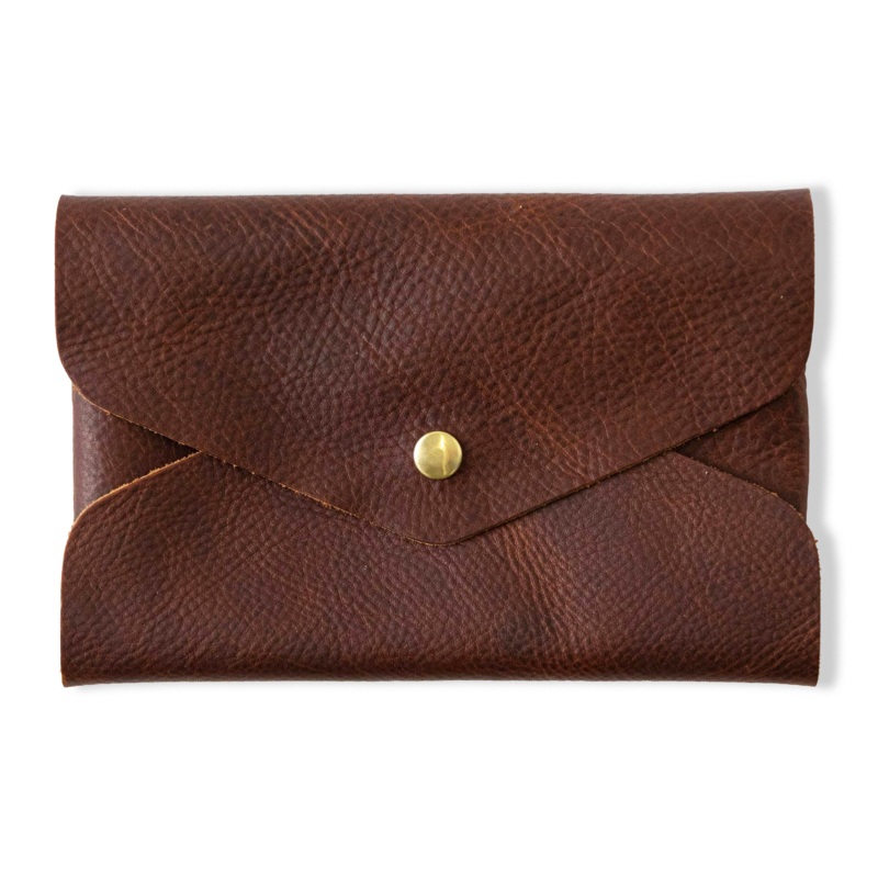 Tan Kodiak Envelope Clutch