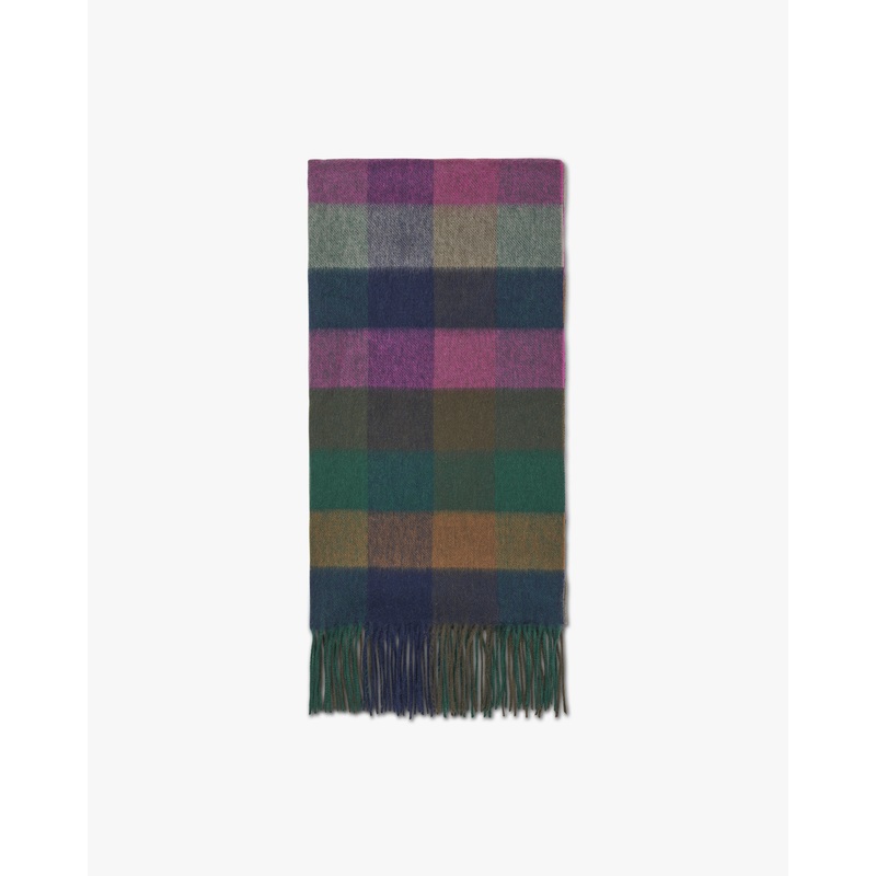 Large Wool Check Scarf