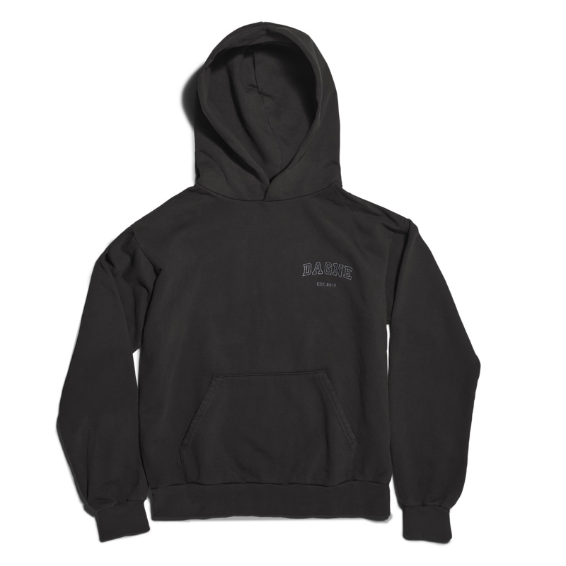 Varsity Logo Hoodie in Onyx, 3X