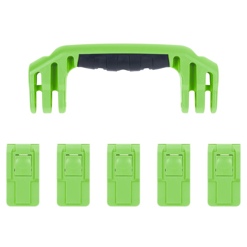Pelican 1605 Air Replacement Handle & Latches, Lime Green (Set of 1 Handle, 5 Latches)