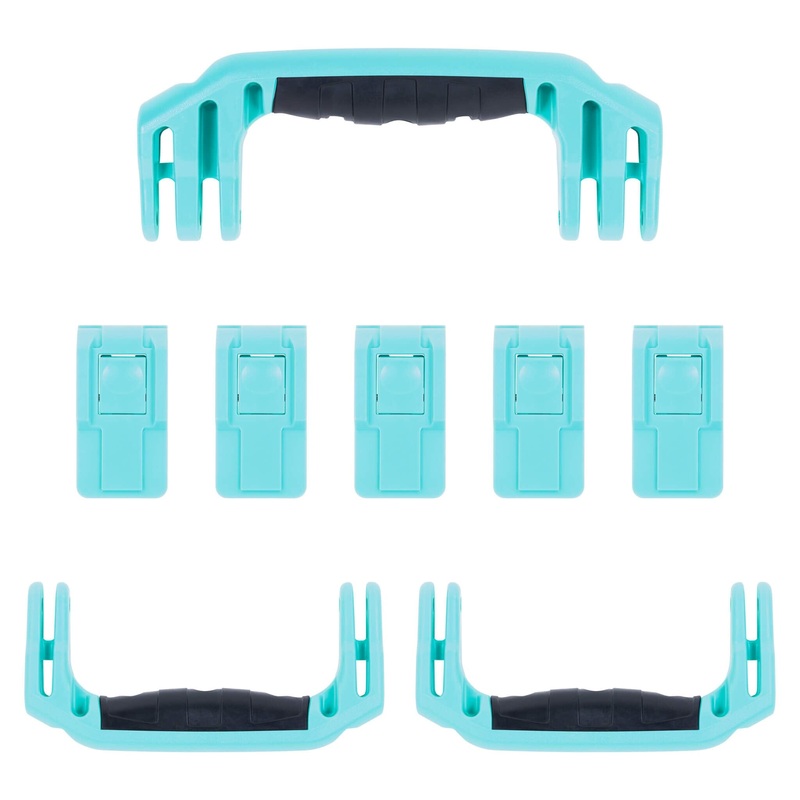 Pelican 1606 Air Replacement Handles & Latches, Teal (Set of 3 Handles, 5 Latches)