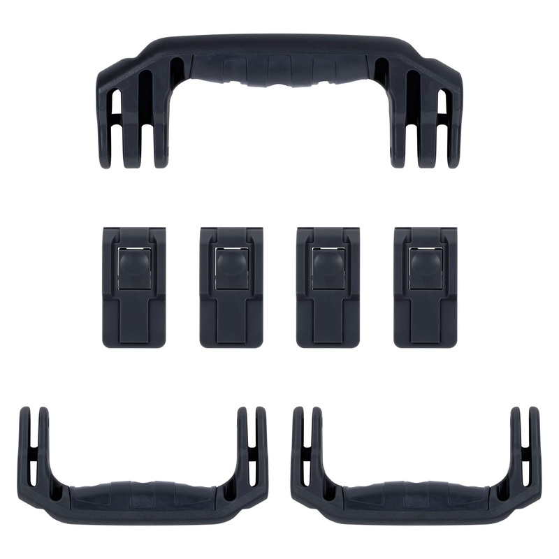 Pelican 1607 Air Replacement Handles & Latches, Black (Set of 3 Handles, 4 Latches)