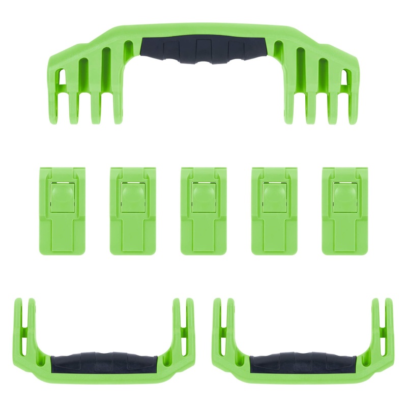 Pelican 1646 Air Replacement Handles & Latches, Lime Green (Set of 3 Handles, 5 Latches)
