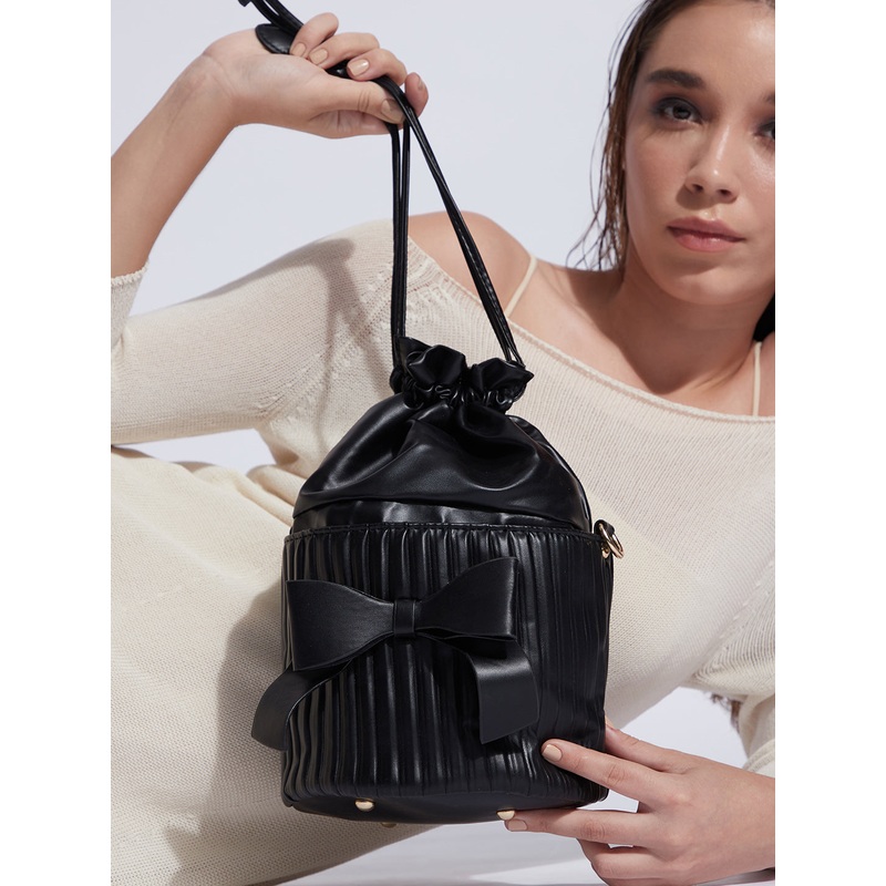Charcoal Black Bucket Bag