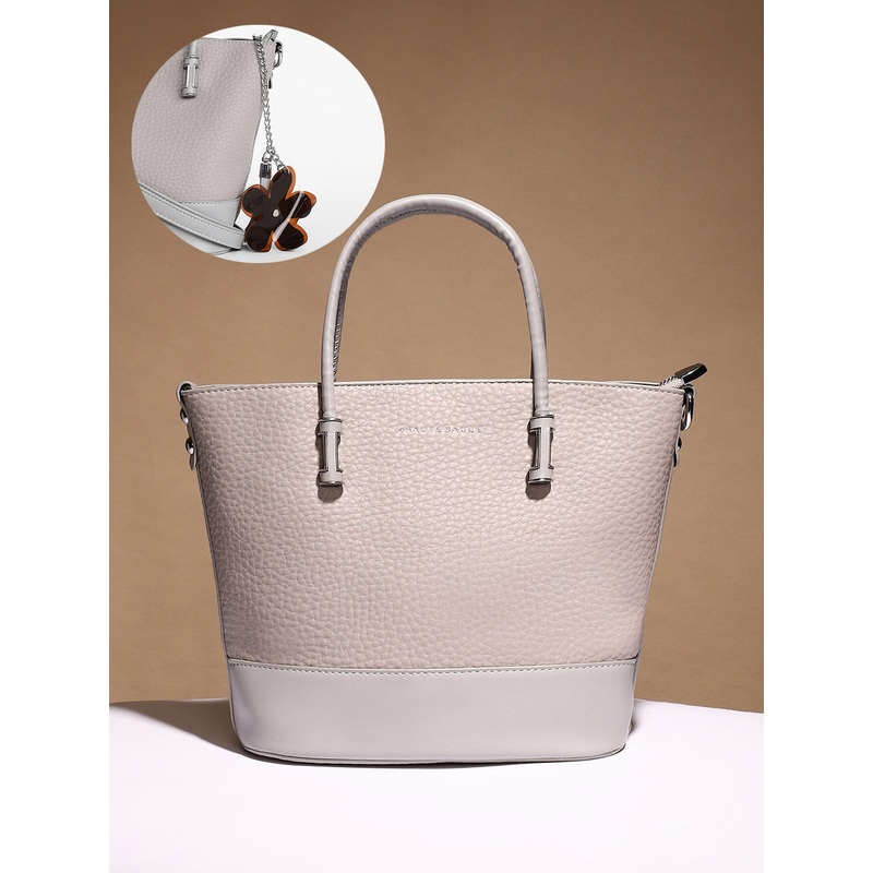 The Basket Hand Bag - Cloud Grey