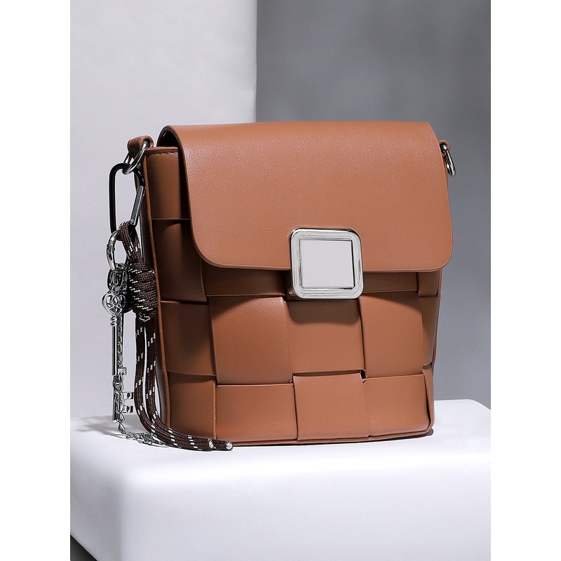The Basket Sling Bag - Russet Brown